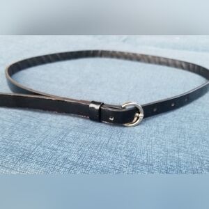 Skinny Patent Leather Belt
